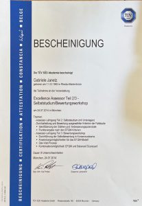 Zertifikat EFQM 2