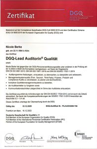 Lead-Auditor Zertifikat